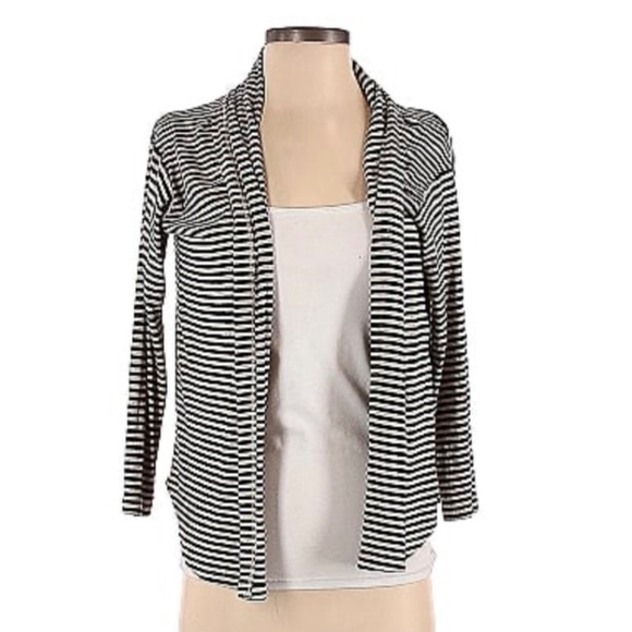 Splendid Balmar Black & Tan Striped Cardigan, Size Small - Picture 3 of 3